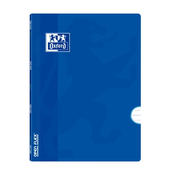 Oxford School Classic Openflex A4 - Tapa de Plastico Resistente - Libreta Grapada - 1 Linea con Margen - 48 Hojas - Color Azul - Prinkweb