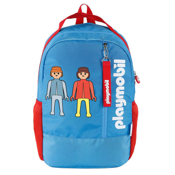 Sac à dos Dohe grand format Playmobil - En polyester - Compartiment principal avec poche rembourrée - Poches latérales pour boissons - Bretelles renforcées et réglables - Dos rembourré