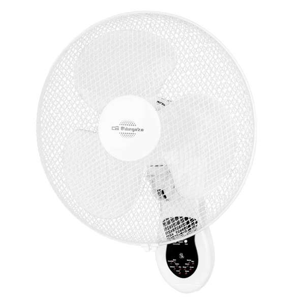 Ventilador de parede Orbegozo WF 0242: Prático e seguro - Hélices de 40 cm - 3 velocidades - Cabeça oscilante - Temporizador de 7,5 horas - Comando à distância