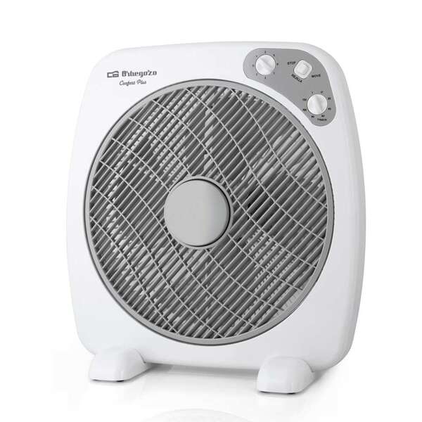 Ventilateur portable Orbegozo BF 0140 avec diffuseur rotatif et minuterie - Idéal pour le bureau, le camping et les petites pièces - Silencieux et puissant