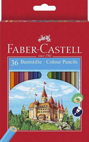 Coffret de 36 crayons de couleur hexagonaux Faber-Castell Classic Colour - Résistants à la casse - C