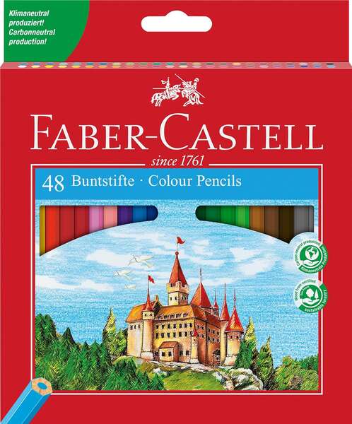 Coffret de 48 crayons de couleur hexagonaux Faber-Castell Classic Colour - Résistants à la casse - C