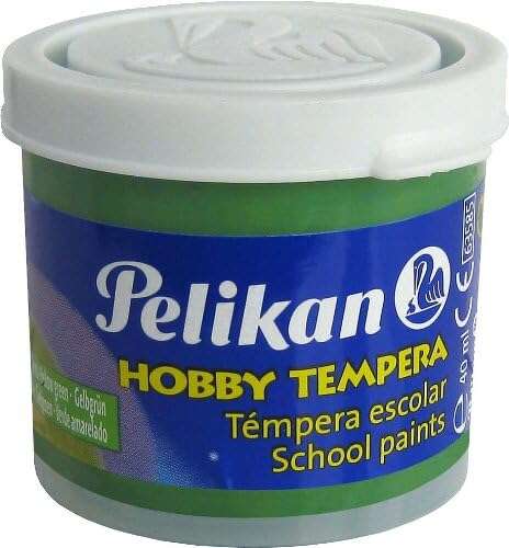 Tinta têmpera escolar Pelikan, frasco de 40ml - Fácil de lavar - Ideal para atividades escolares - Verde