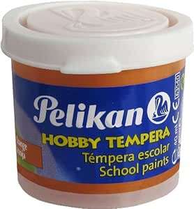 Peinture tempera scolaire Pelikan, flacon de 40 ml - Facile à laver - Idéale pour les activités scolaires - Orange