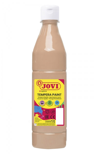 Peinture à la gouache Jovi 500 ml - À base d'eau - Prête à l'emploi - Haute couvrance - Séchage rapide - Excellente fluidité - Adhère à de nombreuses surfaces - Couleur ocre