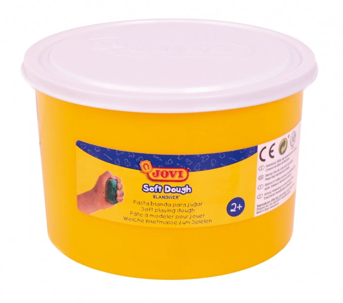 Pâte à modeler Jovi Soft Dough Blandive en pot de 460 g - Souple et flexible - Facile à pétrir et à modeler - Idéale pour les débutants - Blanche