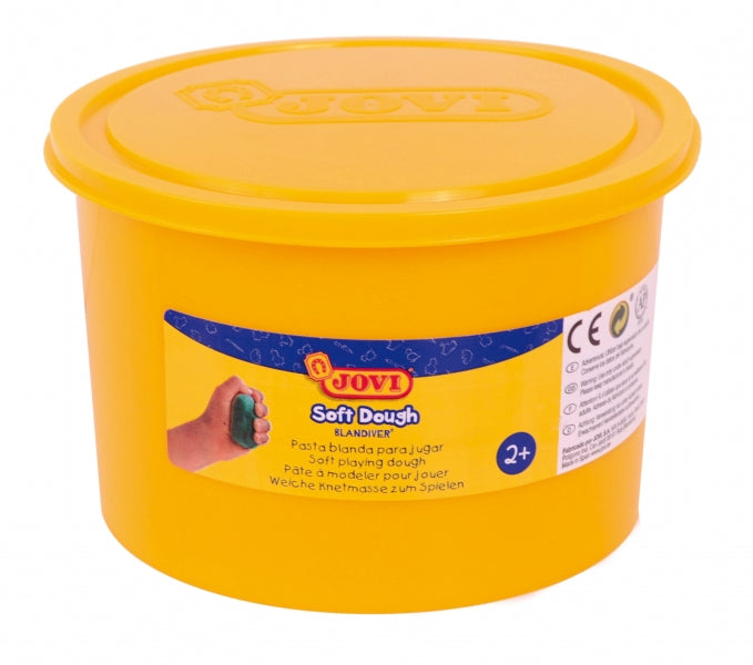 Pâte à modeler Jovi Soft Dough 460 g - Souple et flexible - Facile à pétrir et à modeler - Idéale pour les débutants - Jaune
