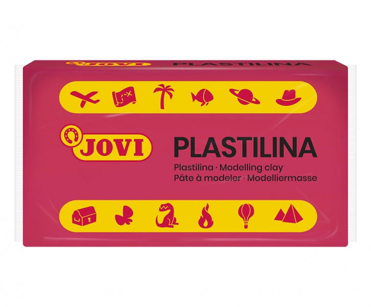 Caixa com 30 tabletes de massa de modelar Jovi de 50g - Muito maleável - Não seca - Sem glúten - Sem alergénios - Não tóxica - Cor vermelha