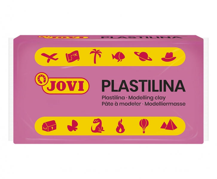 Boîte de 30 tablettes de pâte à modeler Jovi 50 g - Pâte végétale - Ne durcit pas - Sans gluten - Sans danger - Facile à modeler - Idéale pour les volumes - Rose