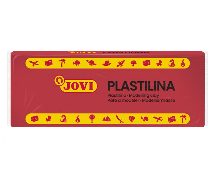 Boîte de 15 tablettes de pâte à modeler Jovi 150 g - Pâte végétale - Ne sèche pas - Sans gluten - Sans danger - Facile à modeler - Idéale pour les grandes figurines - Rose