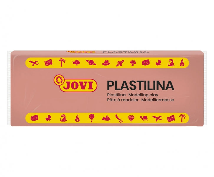 Boîte de 15 tablettes de pâte à modeler Jovi 150 g - Pâte à modeler végétale - Ne durcit pas - Sans gluten - Sûre et inoffensive - Rose