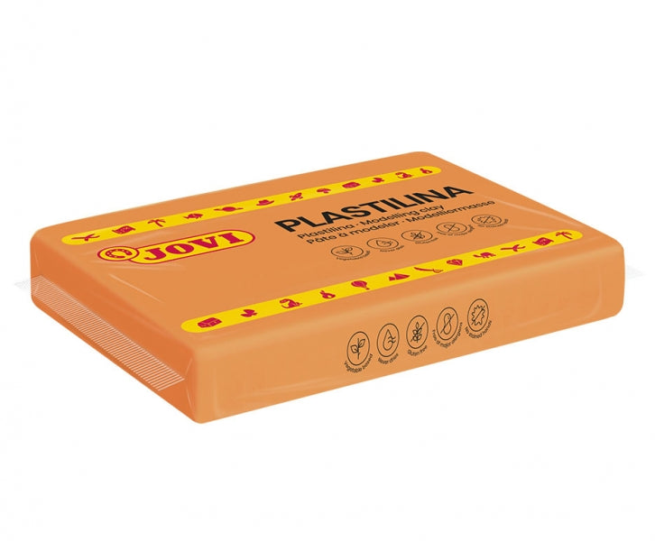 Boîte de 15 tablettes de pâte à modeler Jovi 350 g - 100 % végétale - Ne sèche pas - Sans gluten - Facile à modeler - Sûre et non toxique - Couleur orange