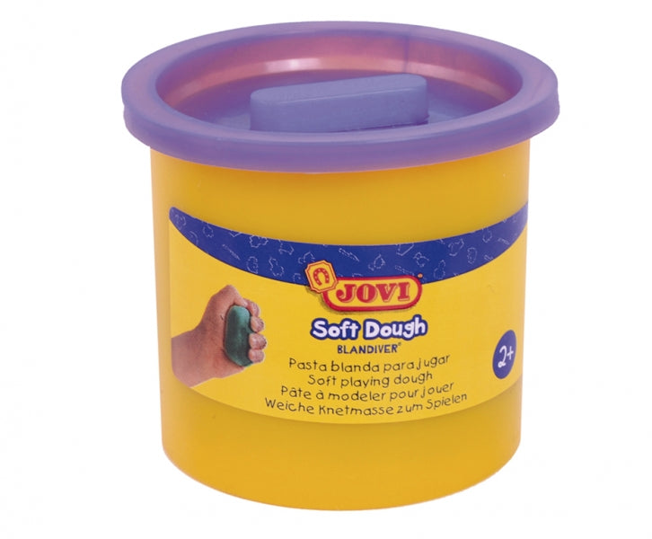 Massa de modelar Jovi Soft Dough Blandiver, pacote de 5 frascos de 110g - Violeta - Macia e flexível - Fácil de amassar e moldar - Ideal para iniciantes na modelagem - Roxo