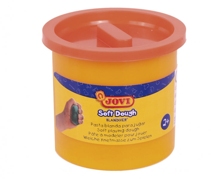 Pâte à modeler Jovi Soft Dough Blandier, lot de 5 pots de 110 g - Souple et flexible - Facile à pétrir et à modeler - Idéale pour les débutants - Couleur orange