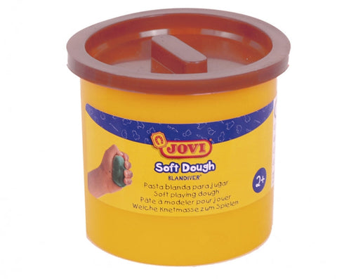 Jovi Soft Dough Blandiver Pack with 5 Tubs of Modeling Paste 110gr - Soft and Flexible - Easy to Knead and Shape - Ideal for Getting Started with Modeling - Brown Color