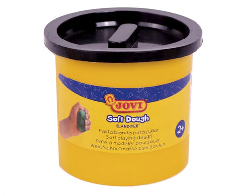 Jovi Soft Dough Blandiver Pack with 5 Tubs of Modeling Clay 110gr - Soft and Flexible - Easy to Knead and Shape - Ideal for Beginners in Modeling - Black Color