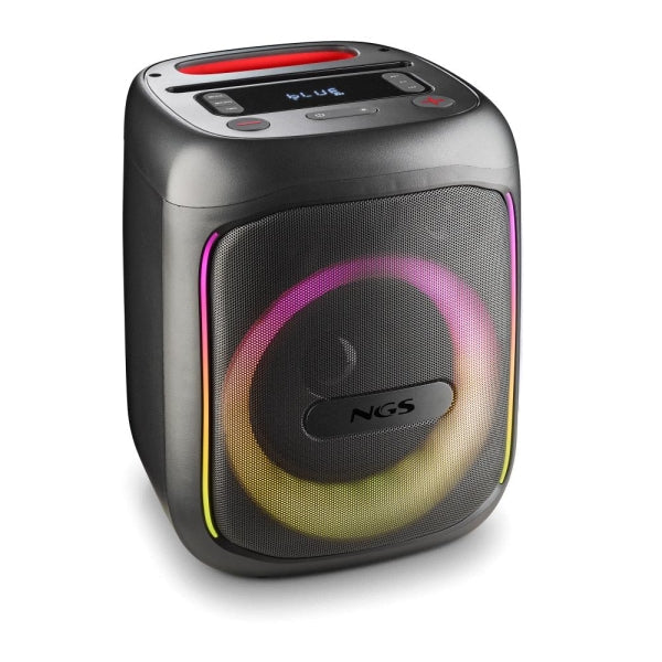 Enceinte portable NGS Wild Swag Go 80 W TWS Bluetooth 5.0 - Jusqu'à 10 heures d'autonomie - Entrées USB et auxiliaire - Éclairage LED - Noir