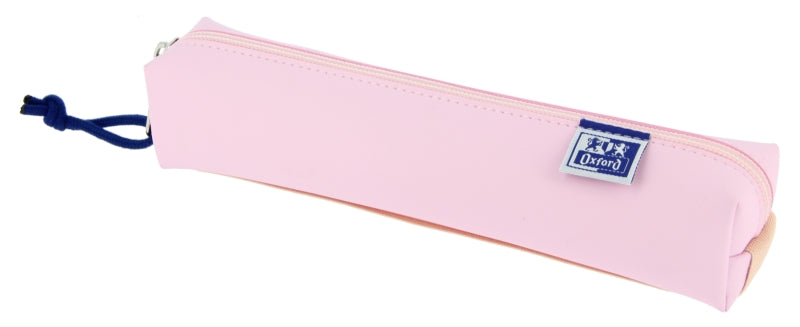 Oxford Live & Go Estuche Cuadrado Pequeño - Material Acolchado - Goma Elastica para unirlo al Cuaderno - Color Rosa - Prinkweb