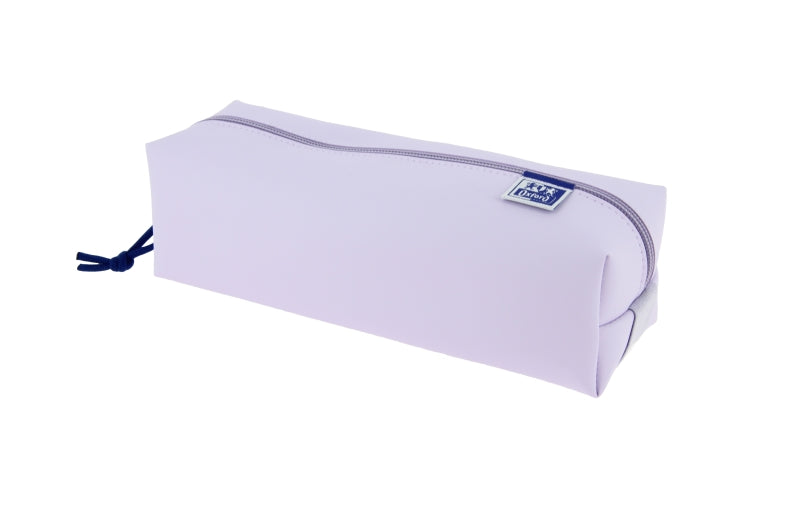 Oxford Live & Go Estuche Cuadrado Grande - Material Acolchado - Goma Elastica para unirlo al Cuaderno - Color Malva - Prinkweb