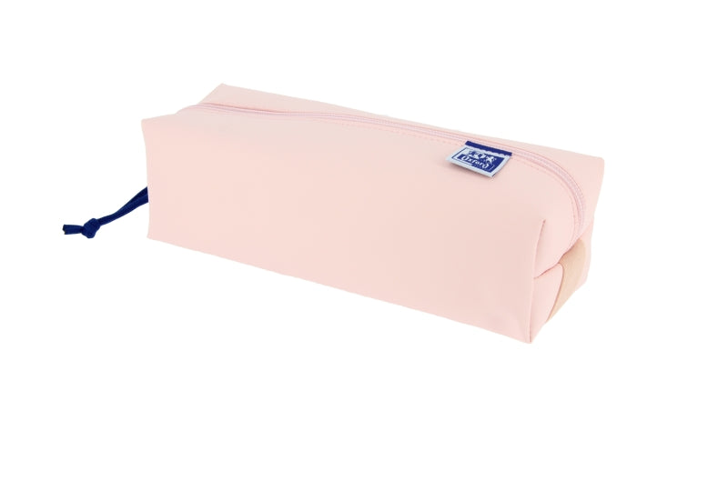 Oxford Live & Go Estuche Cuadrado Grande - Material Acolchado - Goma Elastica para unirlo al Cuaderno - Color Rosa - Prinkweb