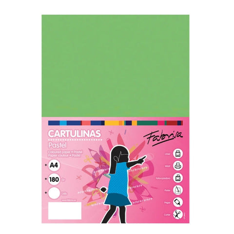 Fabrisa Lot de 50 feuilles de carton 180 g/m² - Format A4 - Vert