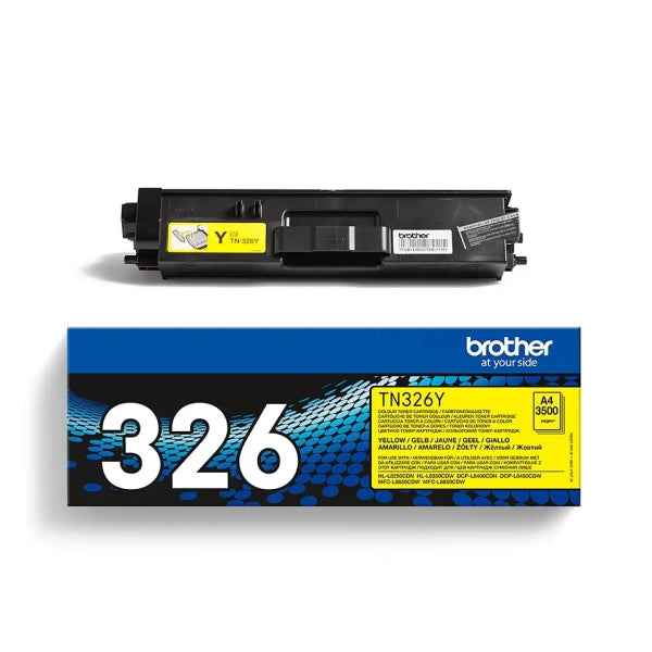 Brother TN326 Amarillo Cartucho de Toner Original - TN326Y - Prinkweb