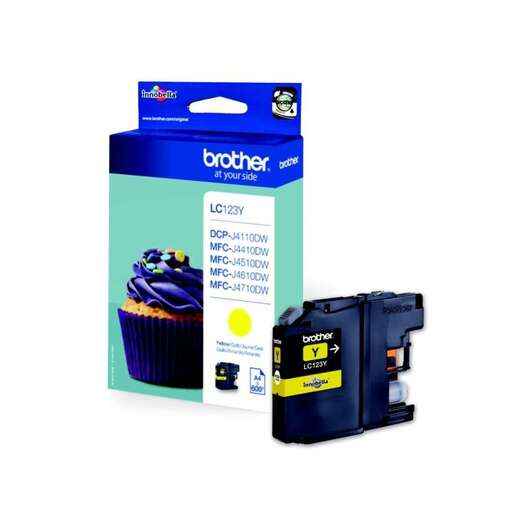 Brother LC123 Amarillo Cartucho de Tinta Original - LC123YBP - Prinkweb