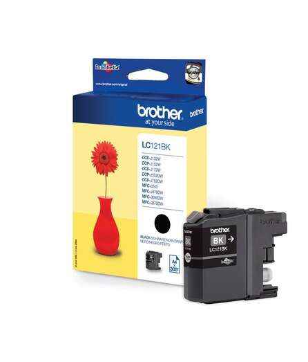 Brother LC121 Negro Cartucho de Tinta Original - LC121BKBP - Prinkweb