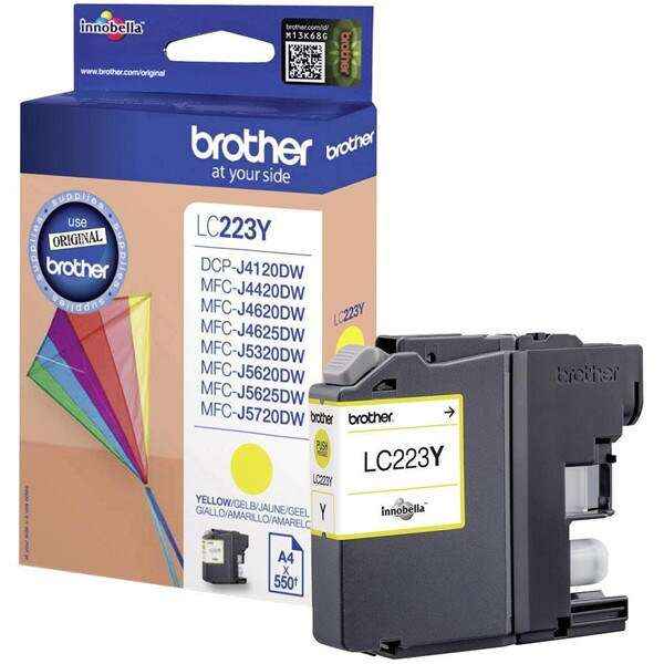 Brother LC223 Amarillo Cartucho de Tinta Original - LC223YBP - Prinkweb