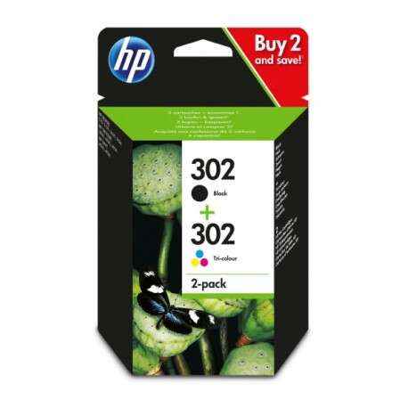 HP 302 Negro + Color Pack de 2 Cartuchos de Tinta Originales - X4D37AE - Prinkweb