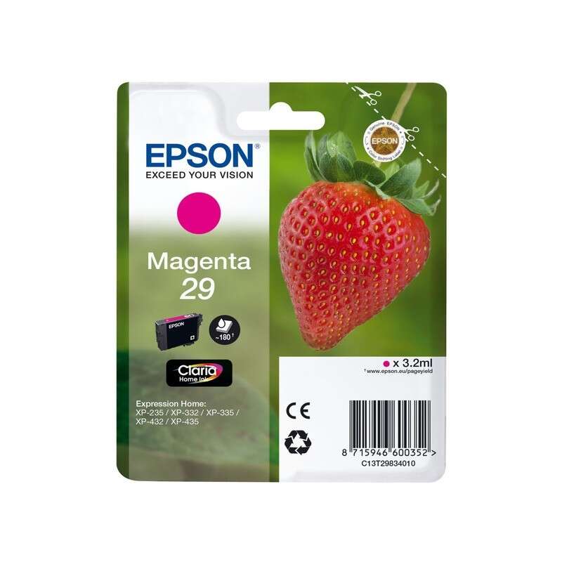 Epson T2983 (29) Magenta Cartucho de Tinta Original - C13T29834012 - Prinkweb
