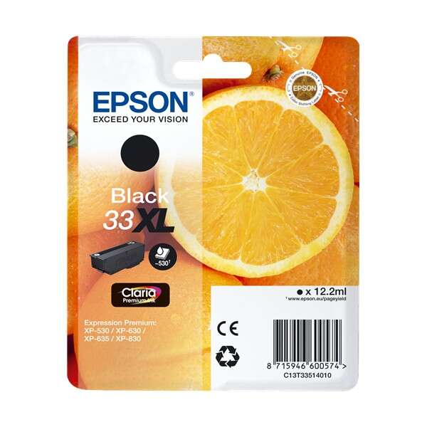 Epson T3351 (33XL) Negro Cartucho de Tinta Original - C13T33514012 - Prinkweb