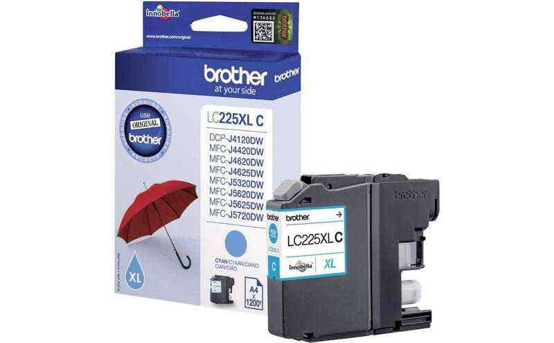 Brother LC225XL Cyan Cartucho de Tinta Original - LC225XLCBP - Prinkweb