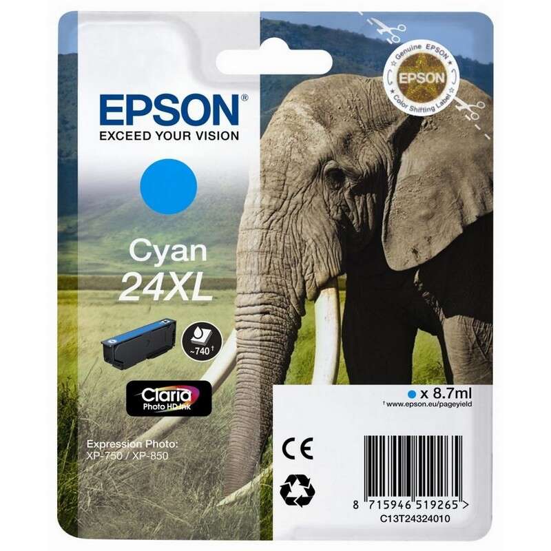 Epson T2432 (24XL) Cyan Cartucho de Tinta Original - C13T24324012 - Prinkweb