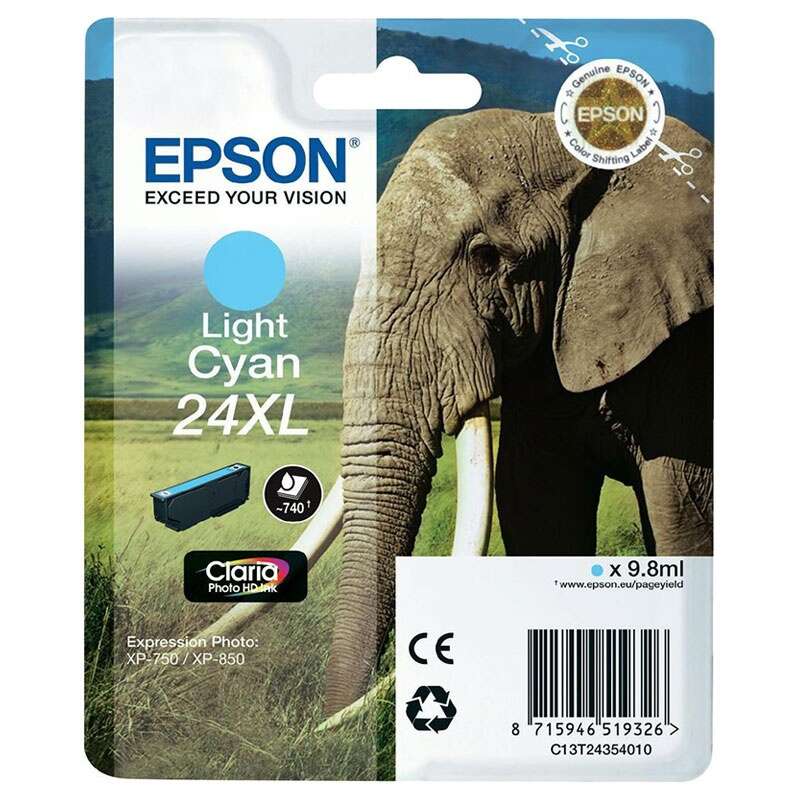 Epson T2435 (24XL) Cyan Light Cartucho de Tinta Original - C13T24354012 - Prinkweb
