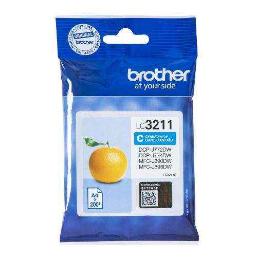 Brother LC3211 Cyan Cartucho de Tinta Original - LC3211C - Prinkweb