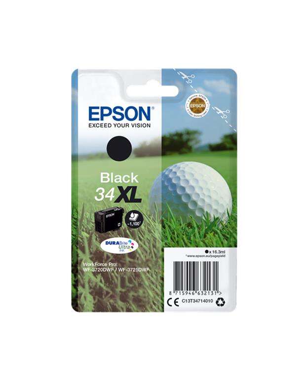 Epson T3471 (34XL) Negro Cartucho de Tinta Original - C13T34714010 - Prinkweb