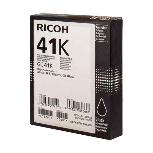 Ricoh GC41 Negro Cartucho de Gel Original - 405761 - Prinkweb