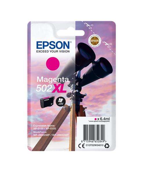 Epson 502XL Magenta Cartucho de Tinta Original - C13T02W34010 - Prinkweb