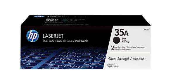 HP CB435A Negro Pack de 2 Cartuchos de Toner Originales - 35A - Prinkweb