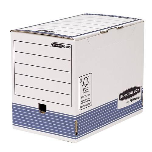 Boîte d'archivage bleue Fellowes 200 mm A4 System