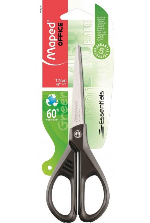 Ciseaux ambidextres Maped Essentials verts E4680, 17 cm, symétriques, noirs