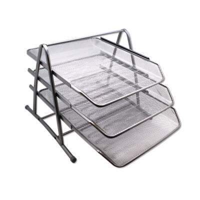 Bandeja de malha de arame tripla BISMARK 35x30x24,5 cm cromada