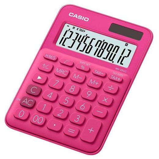 Calculatrice de bureau Casio fuchsia 12 chiffres MS-20UC