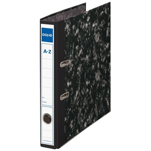 DOHE FOLIO COM LOMBADA ESTREITA E CARTÃO PRETO MARMORIZADO RADO