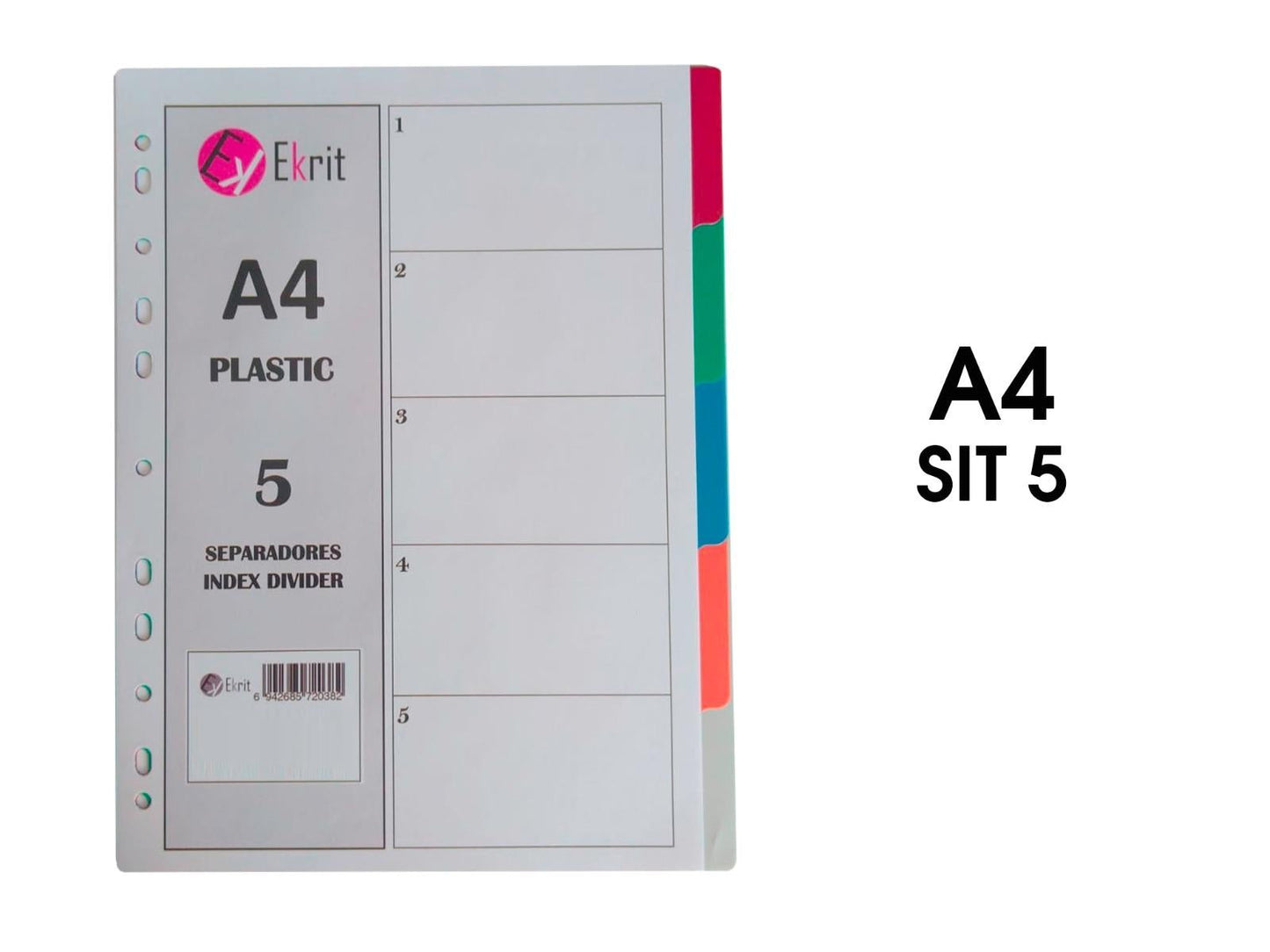SÉPARATEURS EKRIT PP A4 11 TROUS 5 POSITIONS