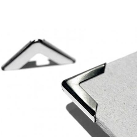 Cantoneiras médias Displat 16x16x5mm - Embalagem com 100 unidades - Níquel
