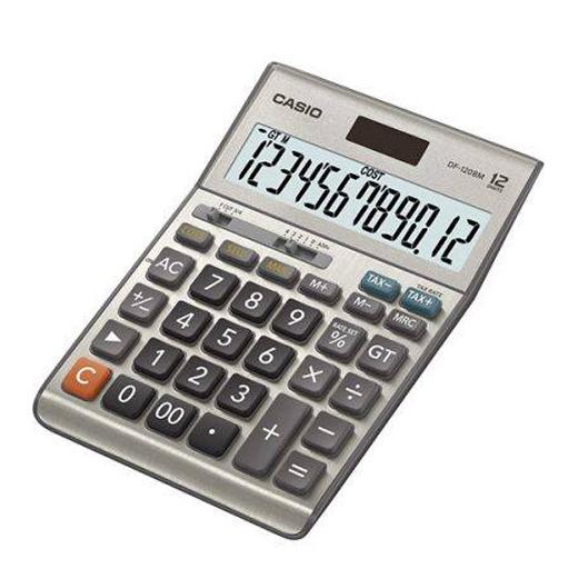 Calculatrice de bureau Casio blanche 12 chiffres DF-120BM