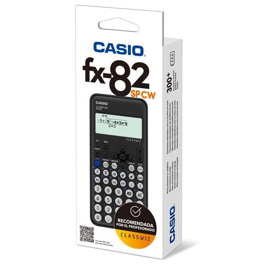 Calculatrice scientifique Casio noire 15 chiffres et 10+2 chiffres, 293 fonctions et 9 mémoires FX-82SPCW