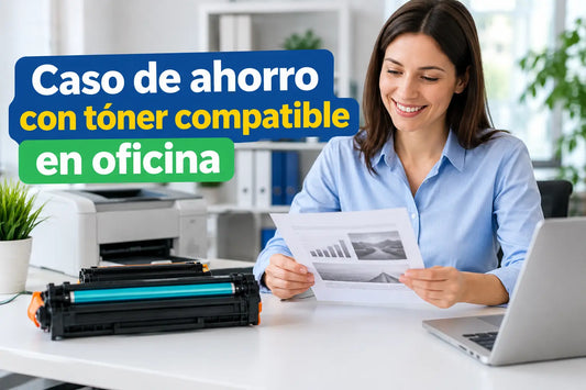 Caso de ahorro con tóner compatible en oficina